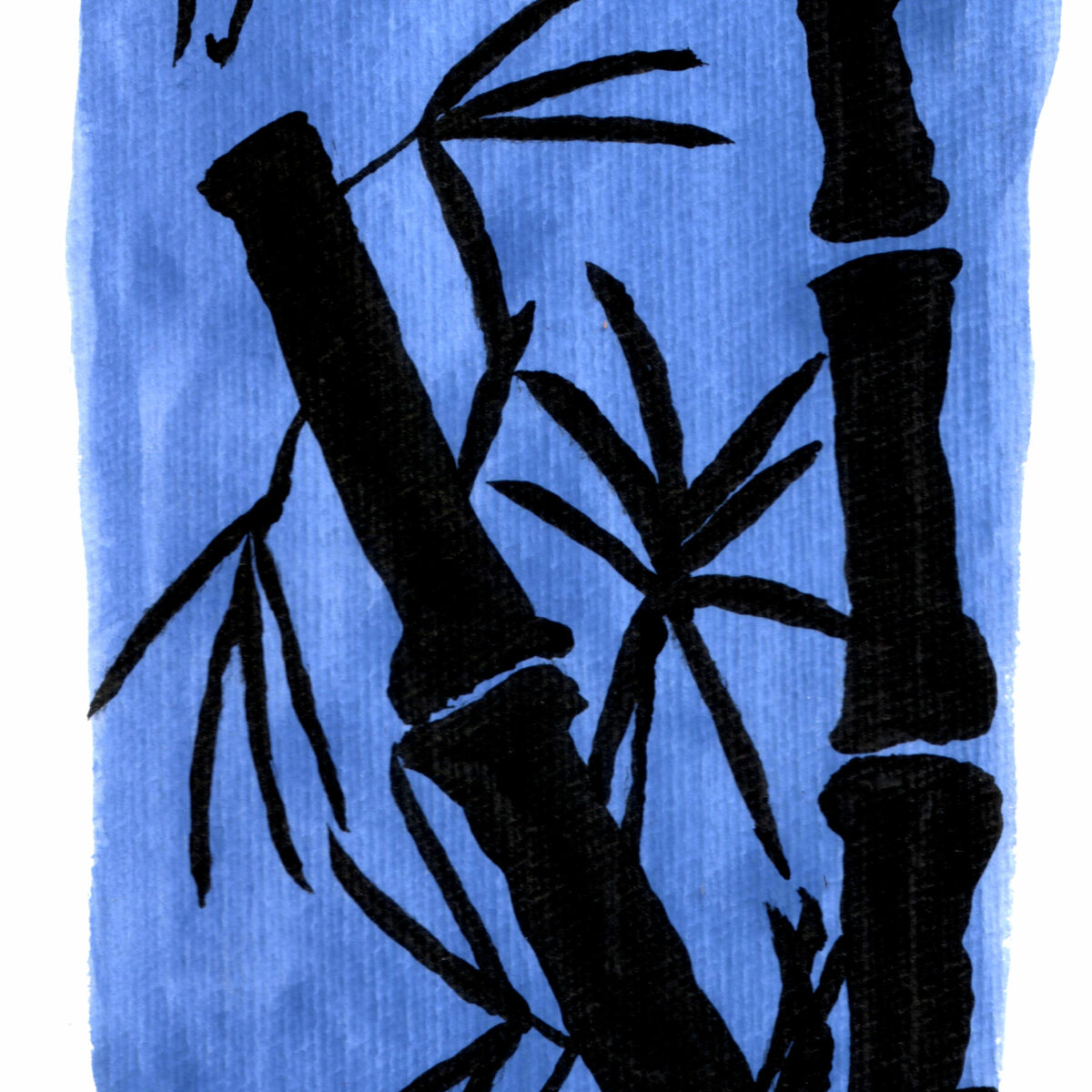 Bambus Tusche blauer Himmel