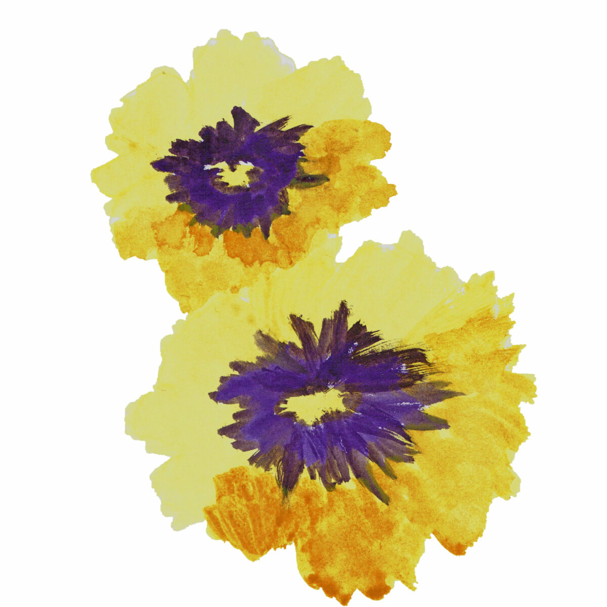 Gelbe Blumen Aquarell